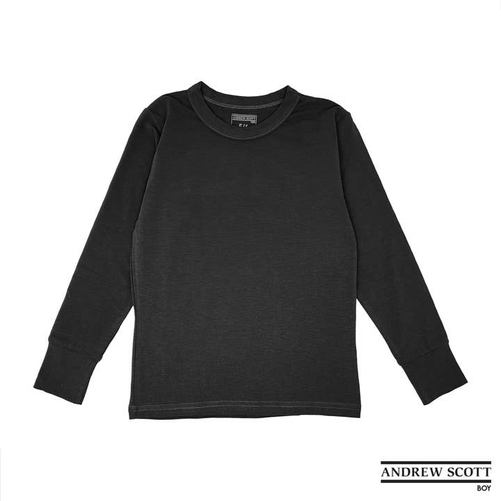I-Wear Brands - Wholesale T-Shirt - Kids - Boys Cotton Base Layer Long Sleeve Crew Neck Shirts