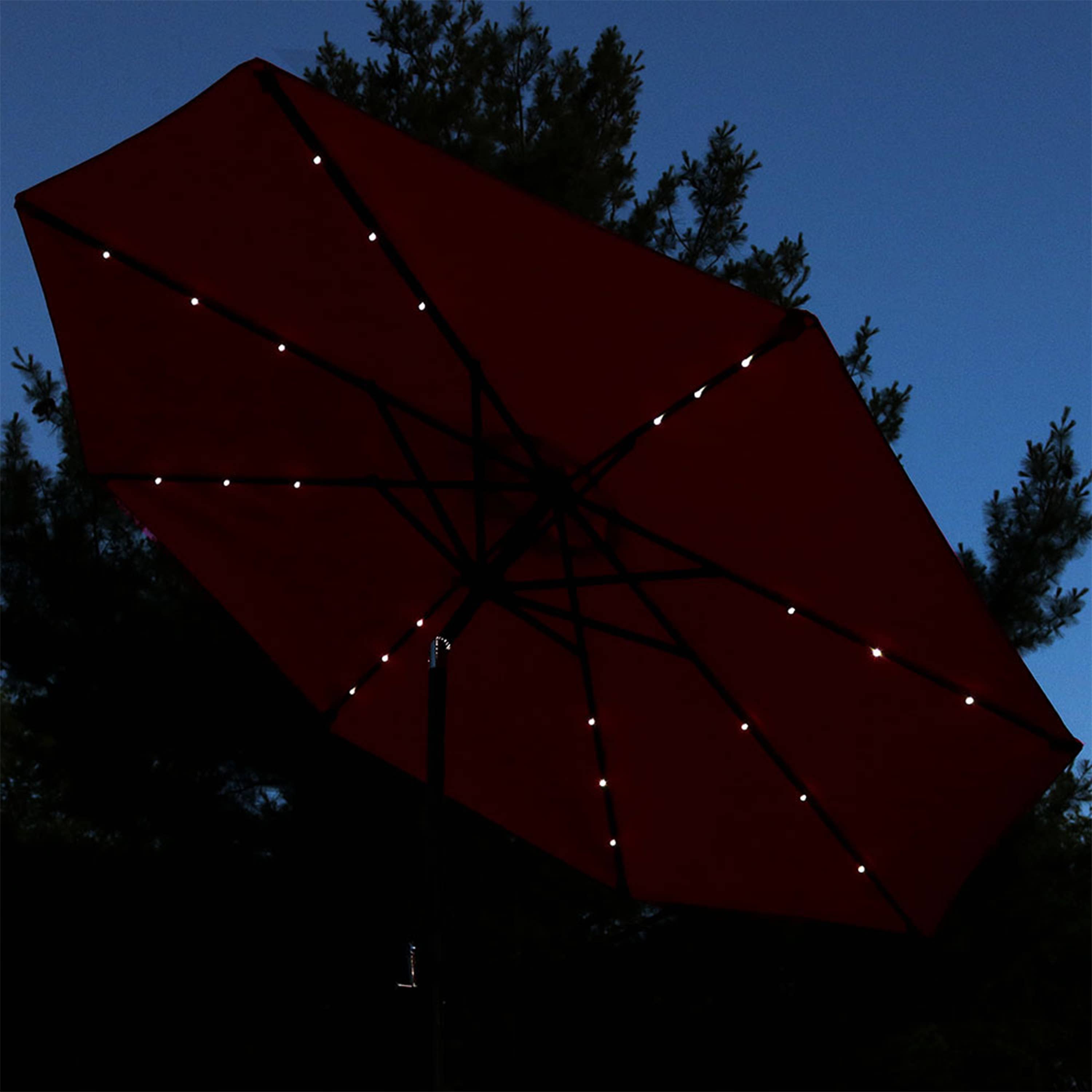 Sunnydaze Decor - Vente Parasol d'extérieur - Parasol de terrasse solaire de 9 pieds avec inclinaison et manivelle, orange7