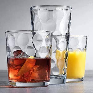 JoyJolt Drinking Glass Cups Set of 6-16oz Beer Can Glasses. Clear Soda Can  Shaped Glass Cups, Cute Iced Coffee Cup Tumblers, Cold Drink Glassware