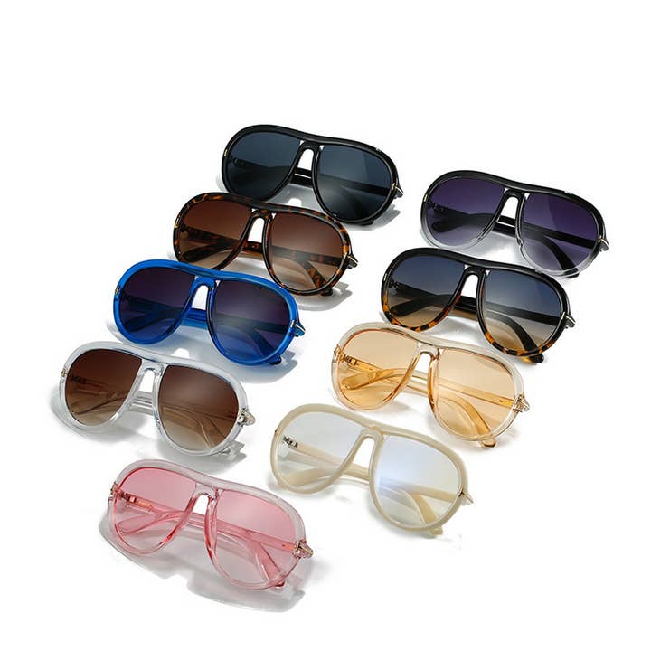 ACCITY - Wholesale Sunglasses - Women's - T-SHAPED SUNGLASSES RETRO LARGE FRAME SUNGLASSES_CWASG0257