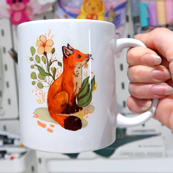 Keramisk rävmugg för wholesale av Pollygone Illustration