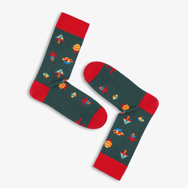 Meias com Estampa de Cogumelos Coloridos por atacado de PAAR Socks