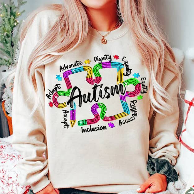 Autism Awareness DTF or Sublimation Transfer for wholesale by Sweet and Sassy Tees