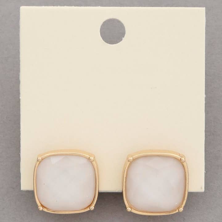 anbfashion - Wholesale Dangle Earrings - SQUARE STUD EARRING ER-102792