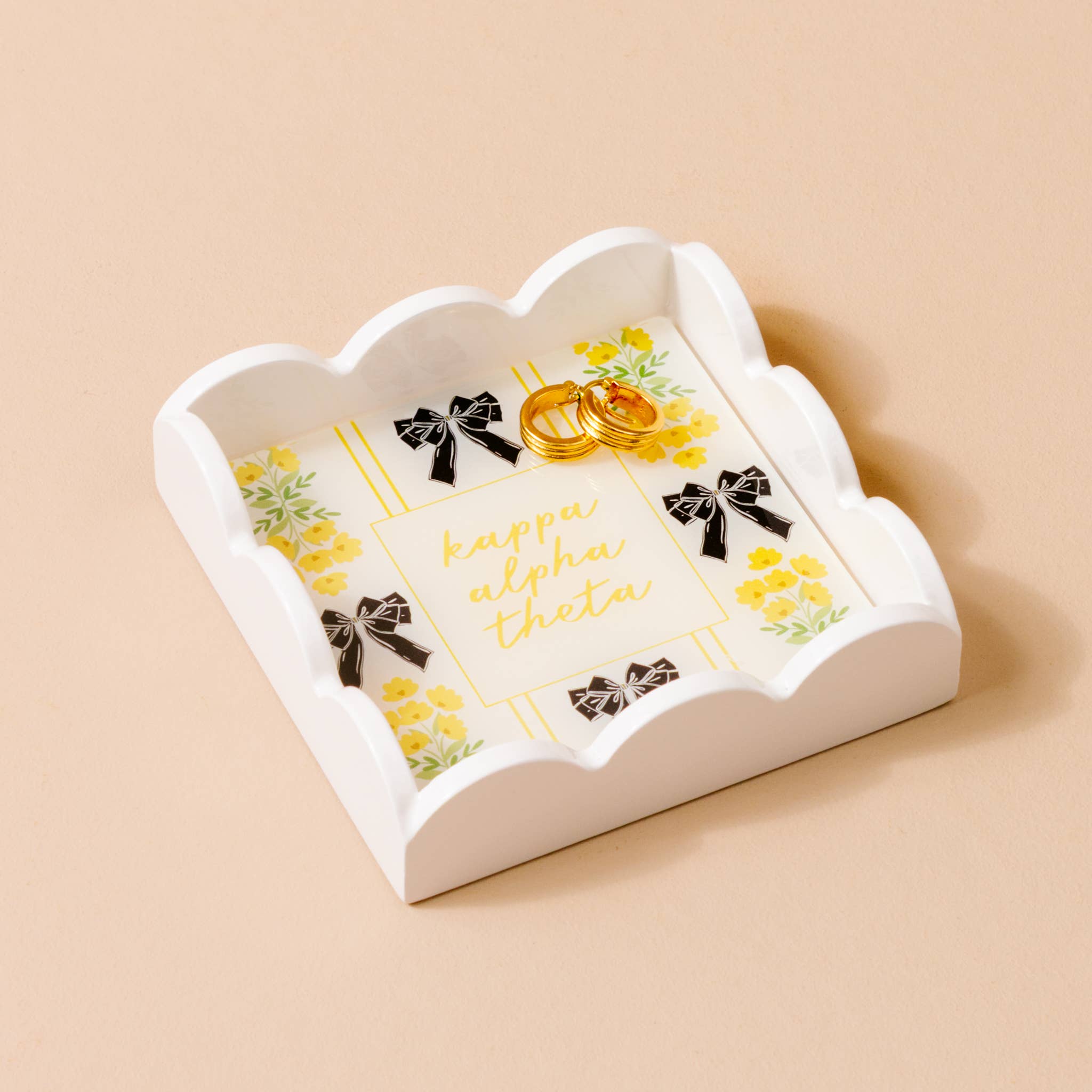 The Darling Effect - Wholesale Keychain - Women's - Sorority Scallop Trinket Tray - 19 Chapters Available12