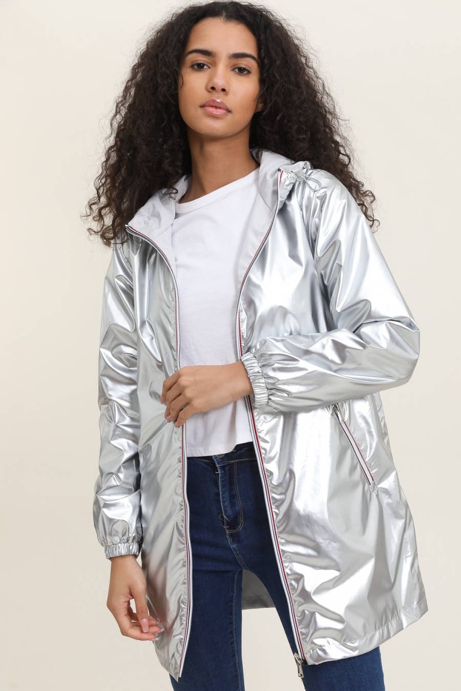 Attrait Paris - Wholesale Raincoat - Women's - Long reversible hooded waterproof jacket11