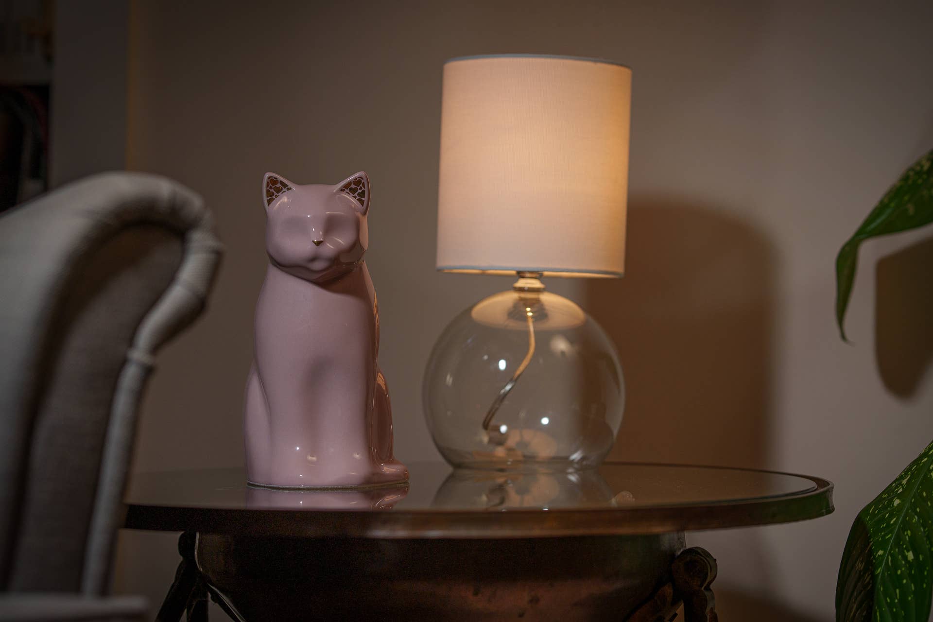 Pulvis Art Urns - Wholesale Pet Urn/Keepsake Box - "Meow" Pet Urn for Cat - Pink | Ceramic 9