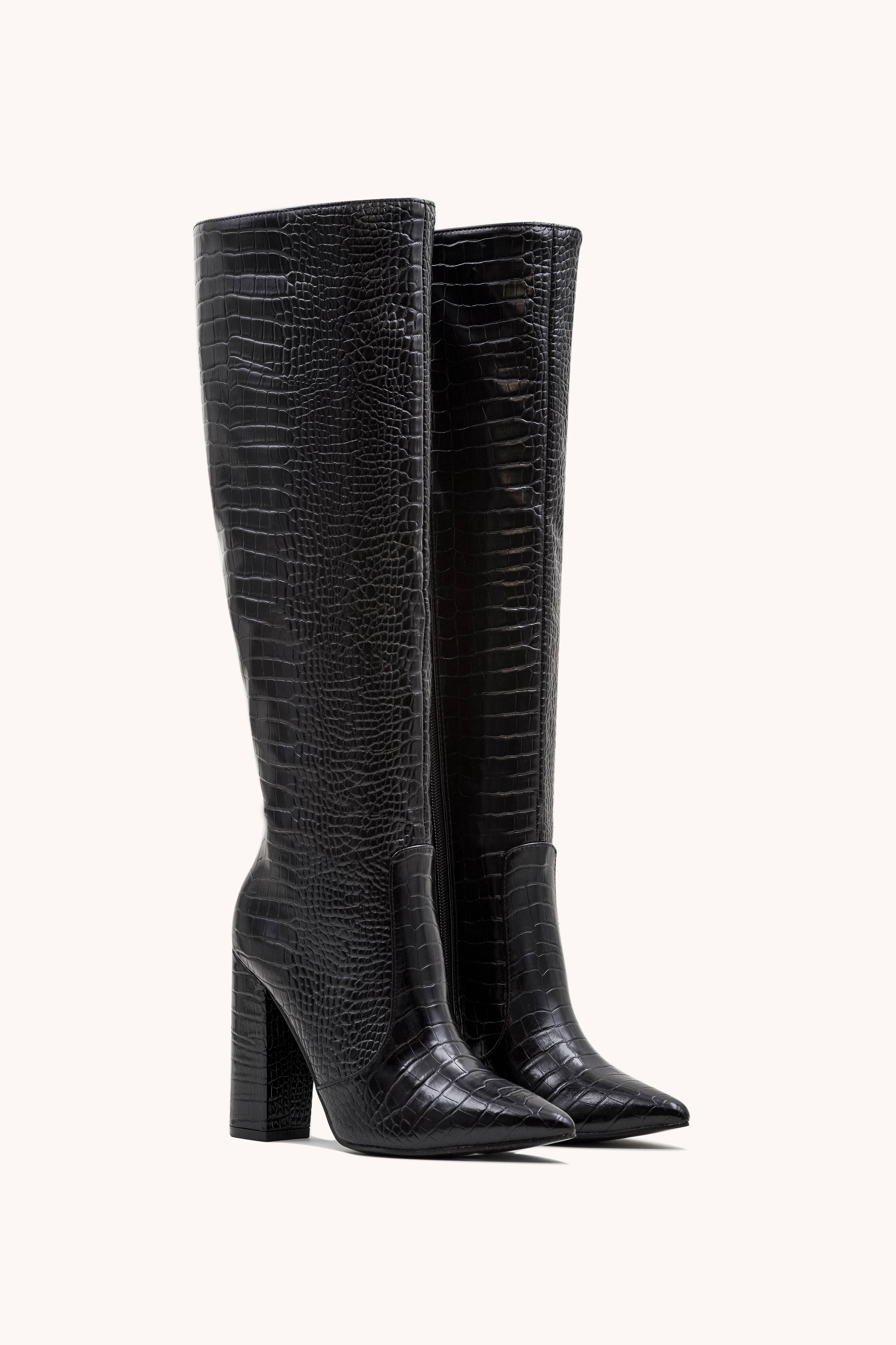Stephan Paris - Wholesale Boots - Women's - C-132b crocodile pattern pointed boots31