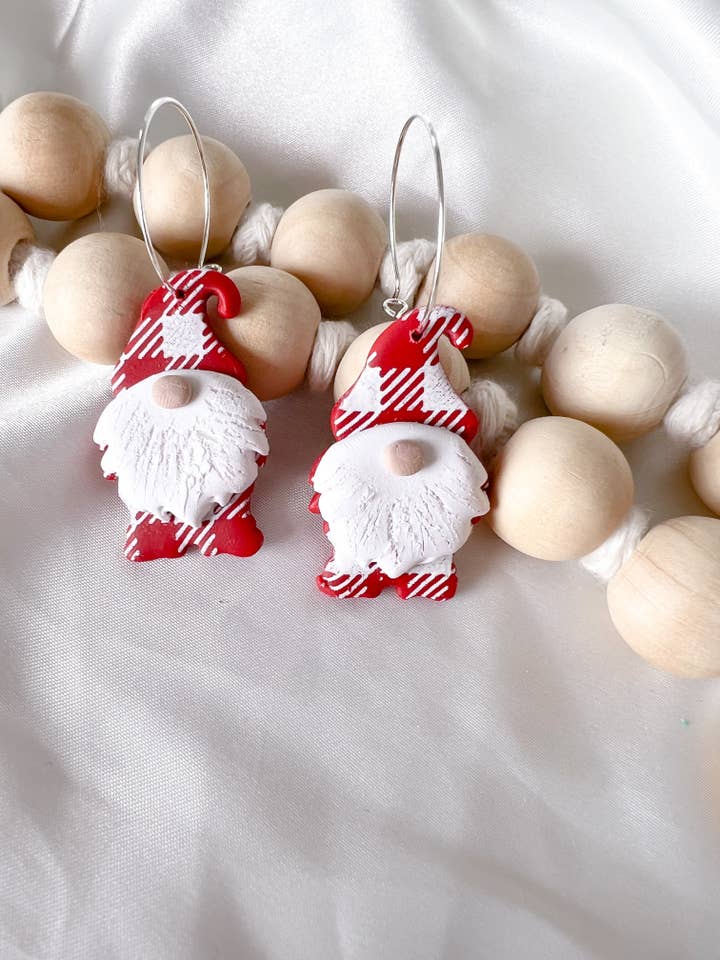 The Red plaid gnome for wholesale by Charm and Clay