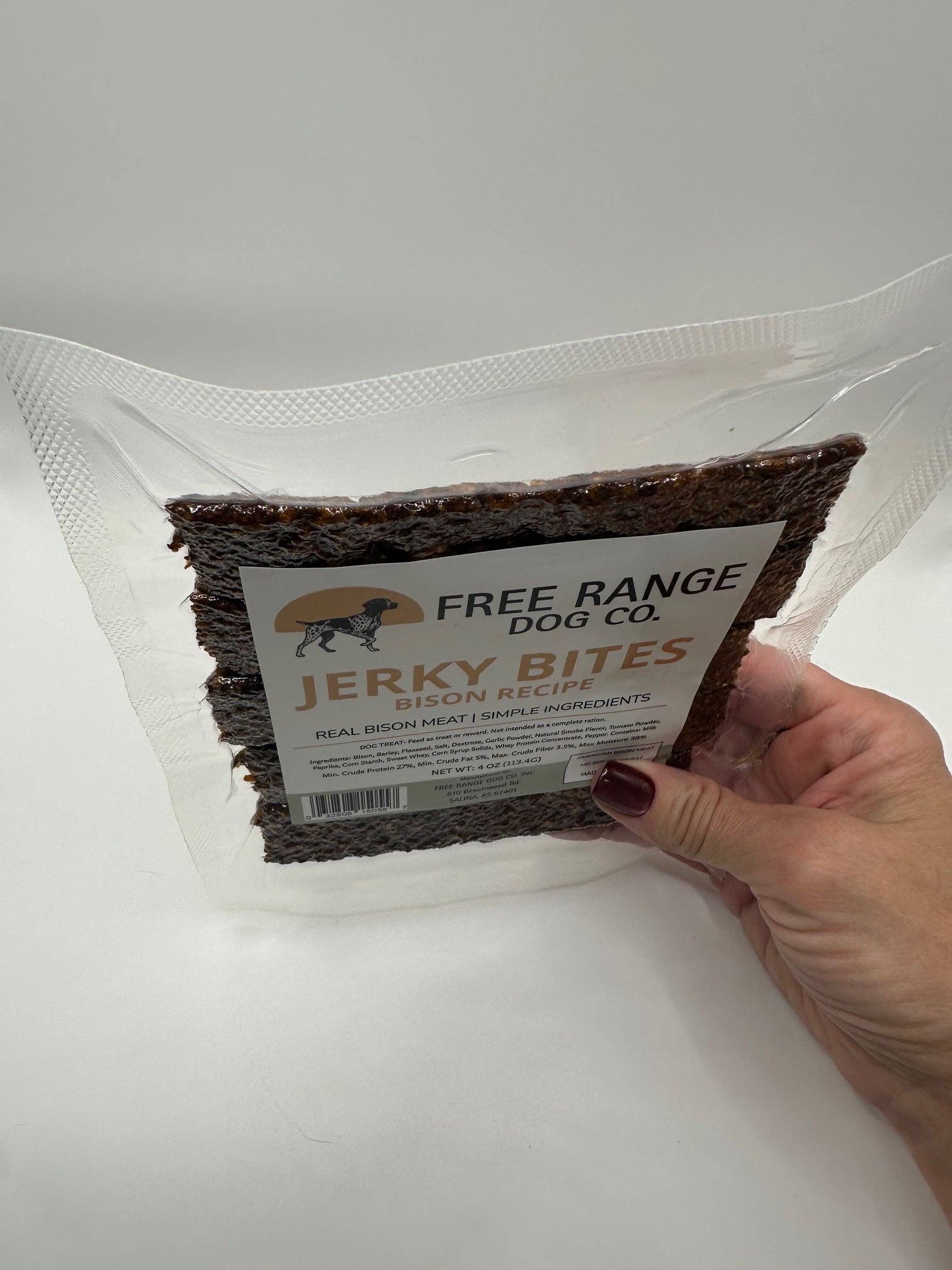 Free Range Dog Co - Wholesale Pet Treats - Dog - Bison Bites - 4 ounce package1