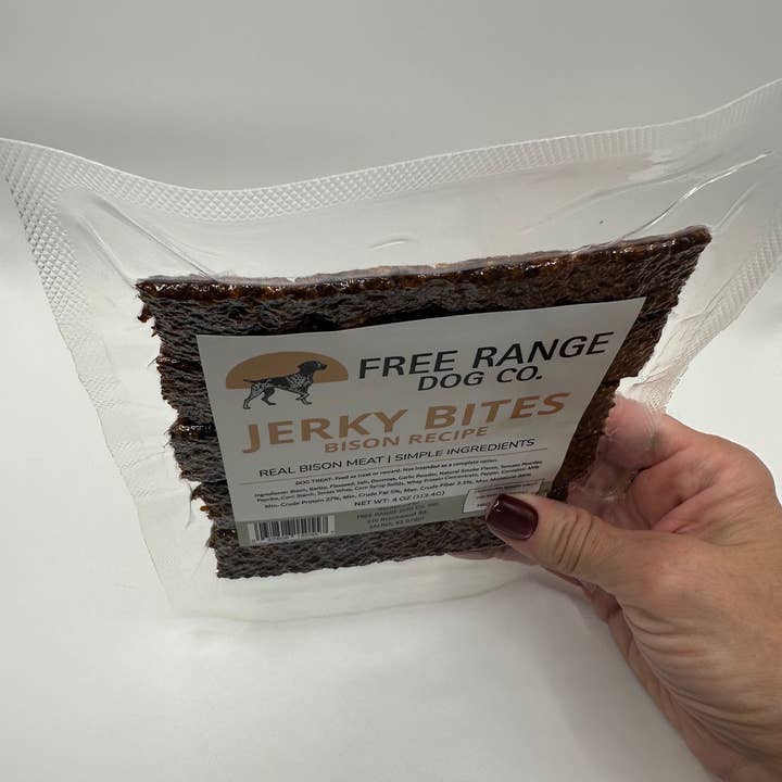 Free Range Dog Co - Wholesale Pet Treats - Dog - Bison Bites - 4 ounce package1
