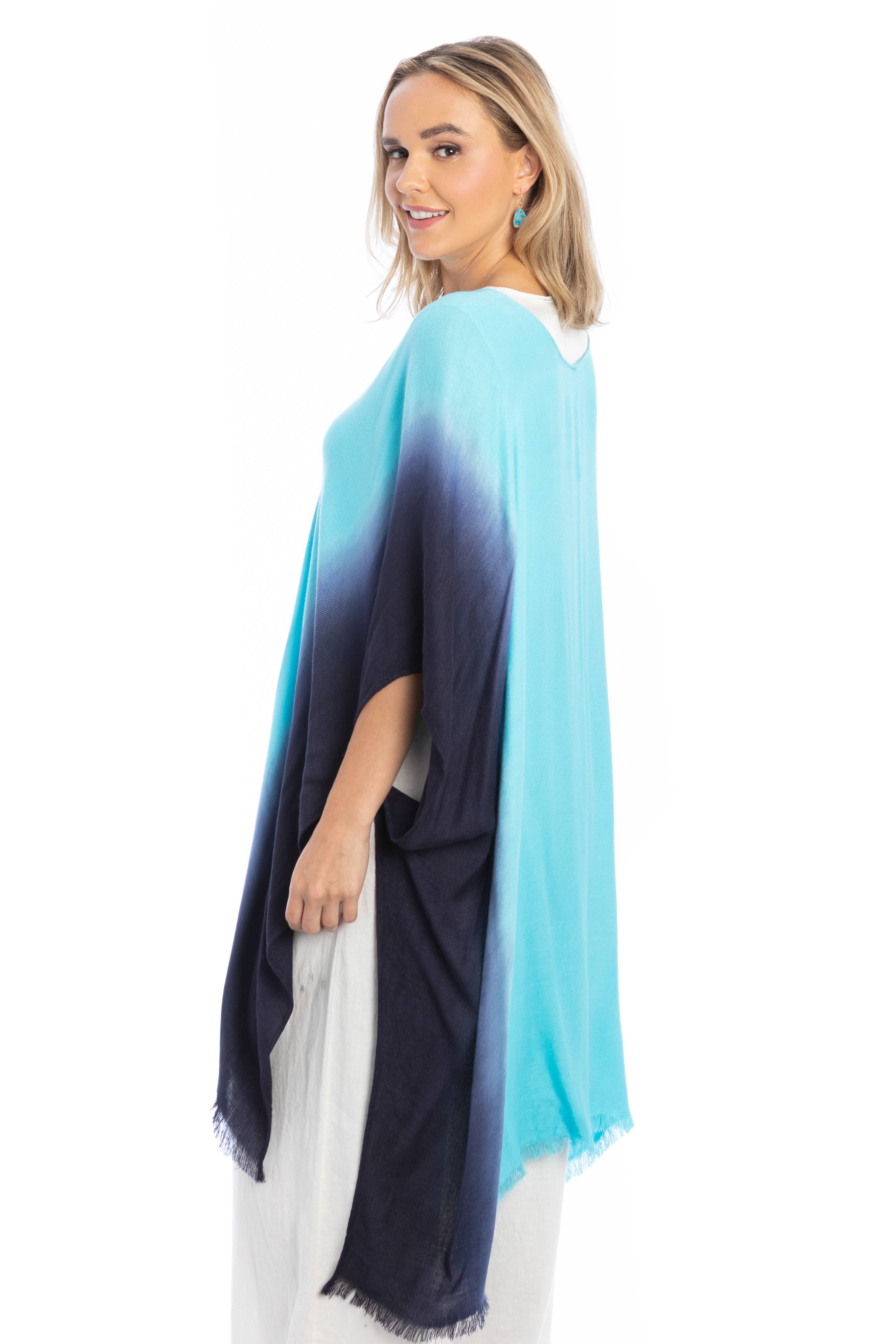 SAACHI - Wholesale Kimono - Women's - Ombre Tie Cover Up Kimono12