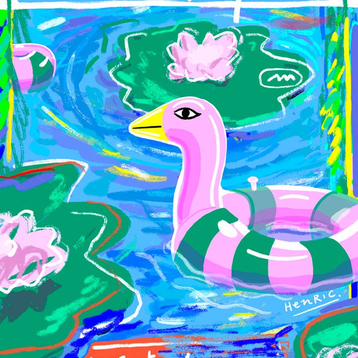 Tirage Fine Art - "Nymphéas" - Jean-Philippe Henric pour la vente par Atelier Contemporain