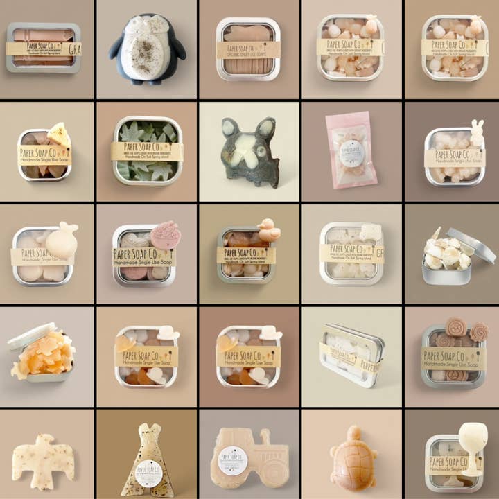 Paper Soap Co - Wholesale Bar Soap - Coffee - Mini Soap pack 8