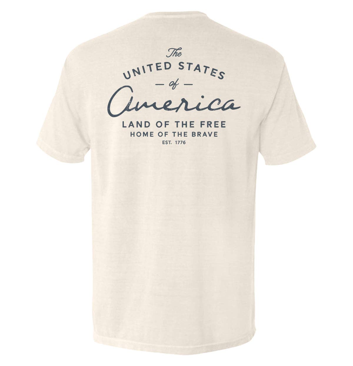 Shield Republic - Wholesale Screen printed t-shirt – Men′s - United States Of America Pocket Tee