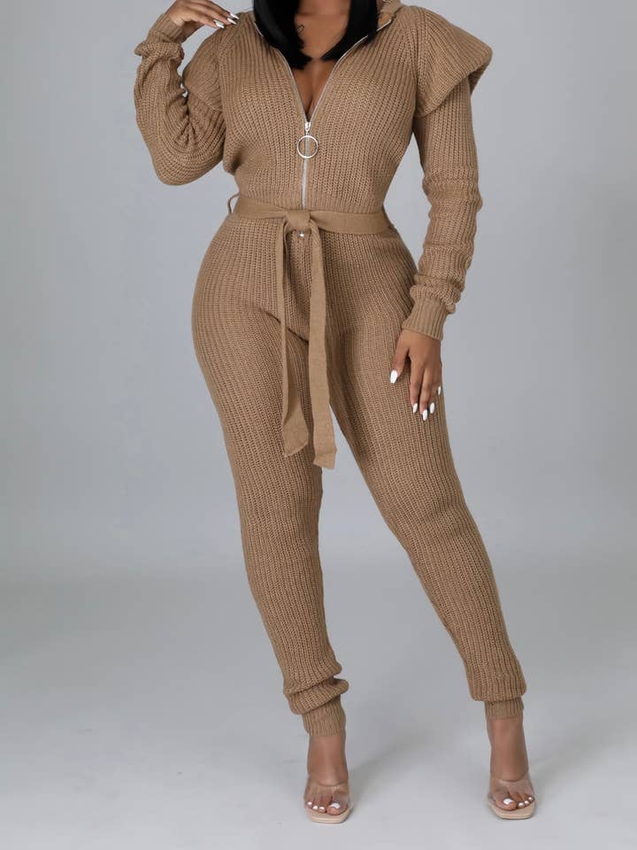 Mokka-Overall für den Großhandel von Shan D’Amour Boutique