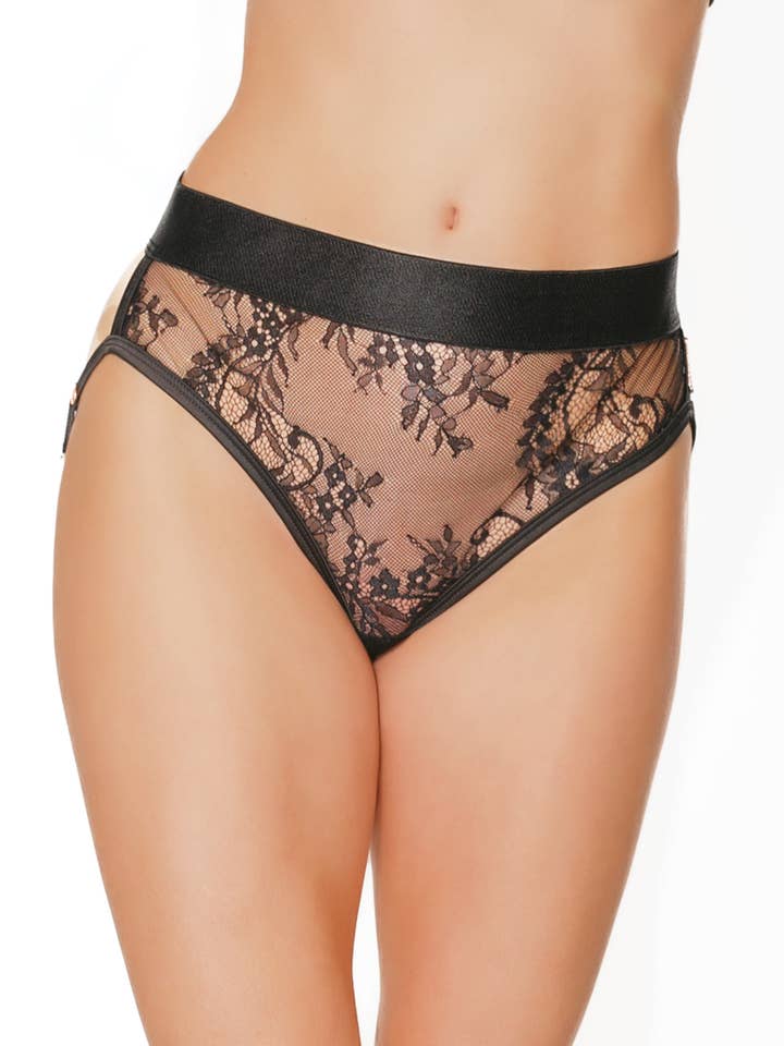 22518 - Black Chain Panty for wholesale by Coquette