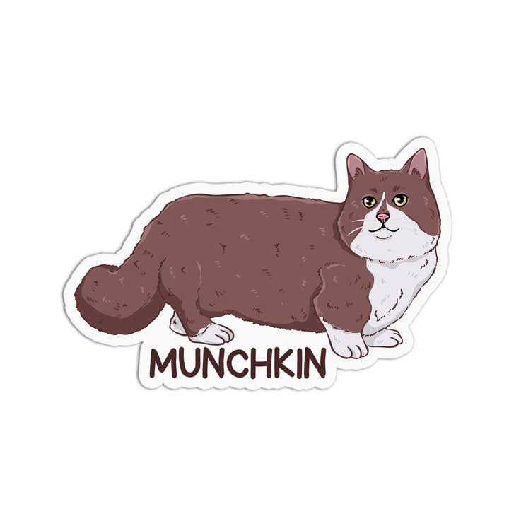 Girls Printing House – wholesale Sticker – Cat Munchkin Vinyl Waterproof Sticker