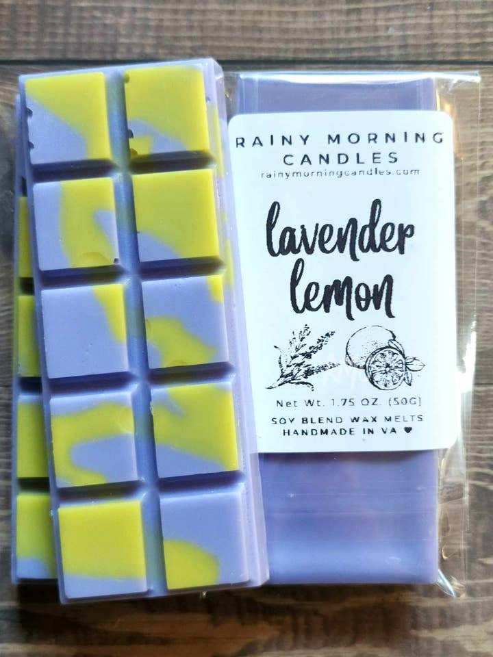 Lavender + Lemon | Snap Bar Wax Melts for wholesale by Rainy Morning Candles