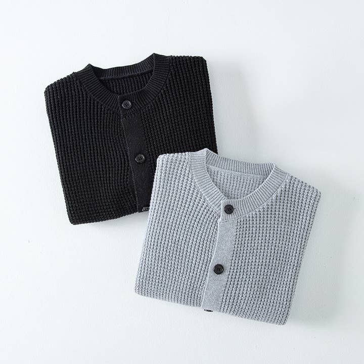 Little Chic Boutique - Vendita all'ingrosso Cardigan - Bambini - Cardigan Maglione a Maglia a Colori Solidi per Bambini Ragazzi 18M-9Y Abbigliamento all'Ingrosso Abbigliamento per Bambini V3823082500026