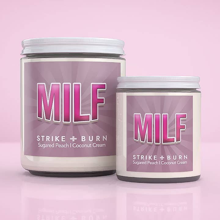 Voksenhumor Lys Til Hotte Mødre – MILF | Mango Kokos for engroshandel hos Strike and Burn Candles & Gifts