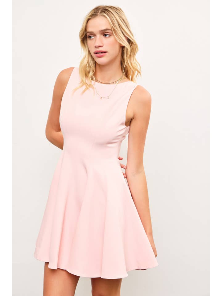 Mustard Seed - Wholesale Dress - Women's - SLEEVELESS SEAM DETAIL SWING DRESS