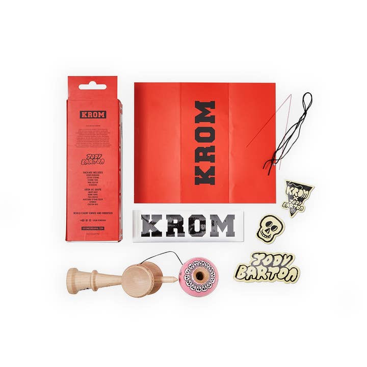 KROM KENDAMA - Wholesale Wood Toy - Kids - KROM · SKELETONS PINK · KENDAMA