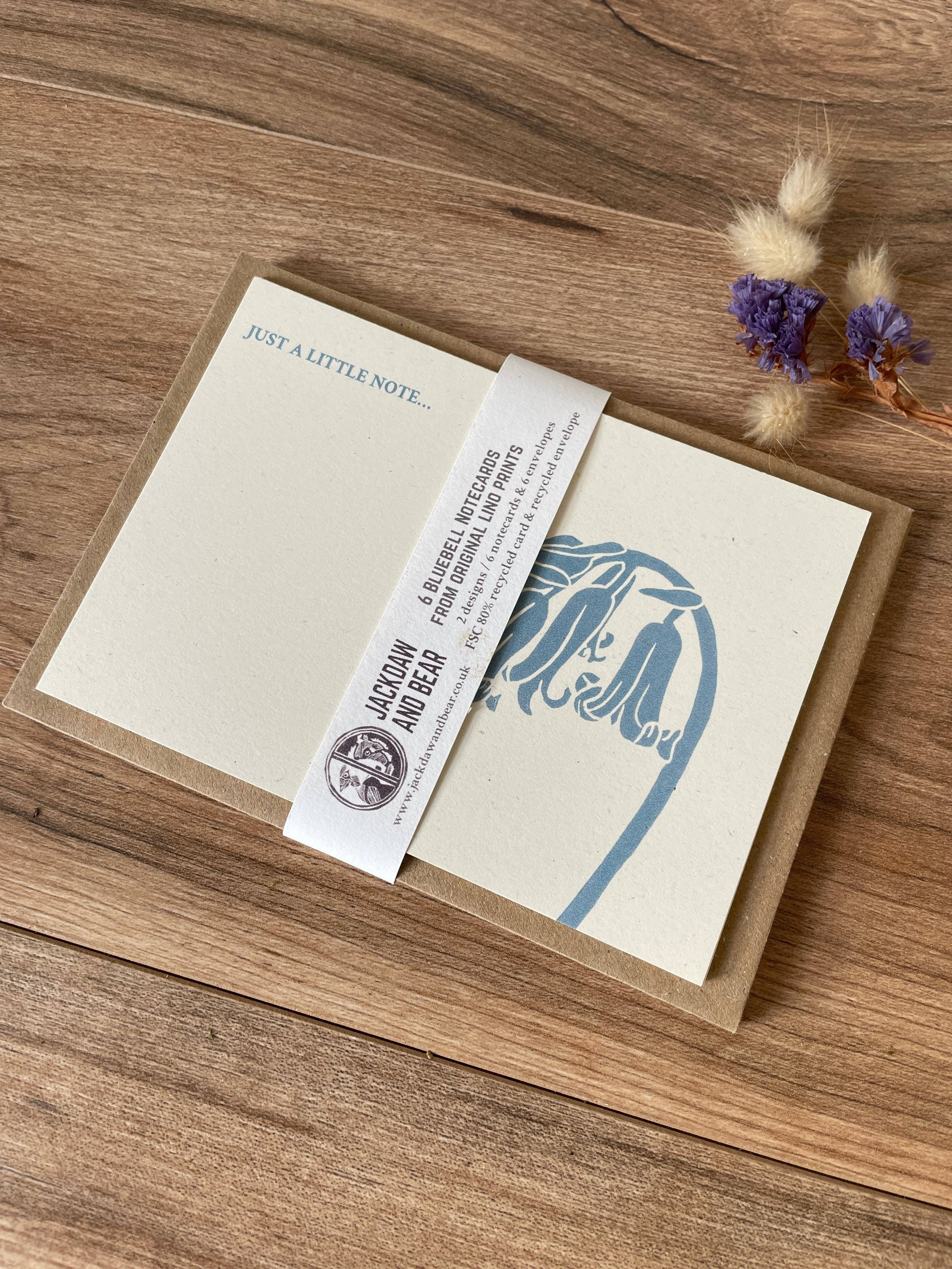 Jackdaw and Bear - Wholesale Stationery/Notecard Set - Bluebell Notecards- 6pk 0