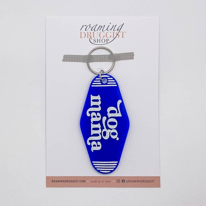 Dog Mama Retro Keychain for wholesale by Roaming Druggist Shop