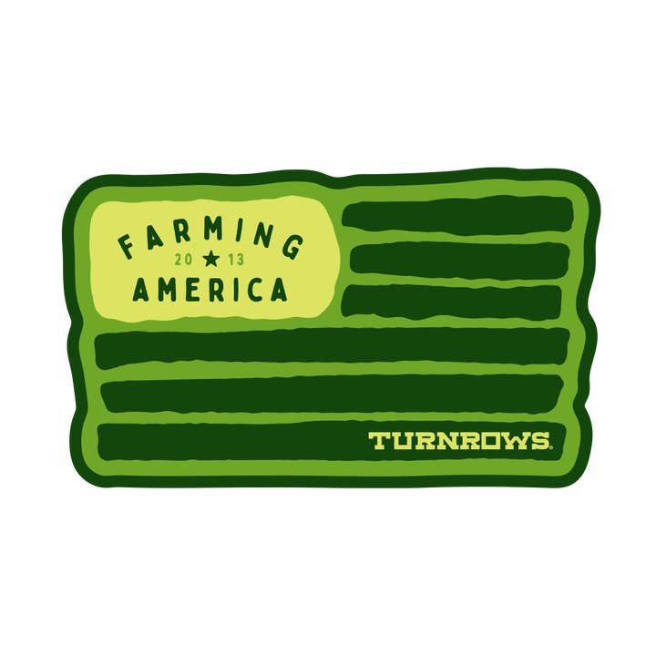 Farm Flag Decal for wholesale by Turnrows Apparel