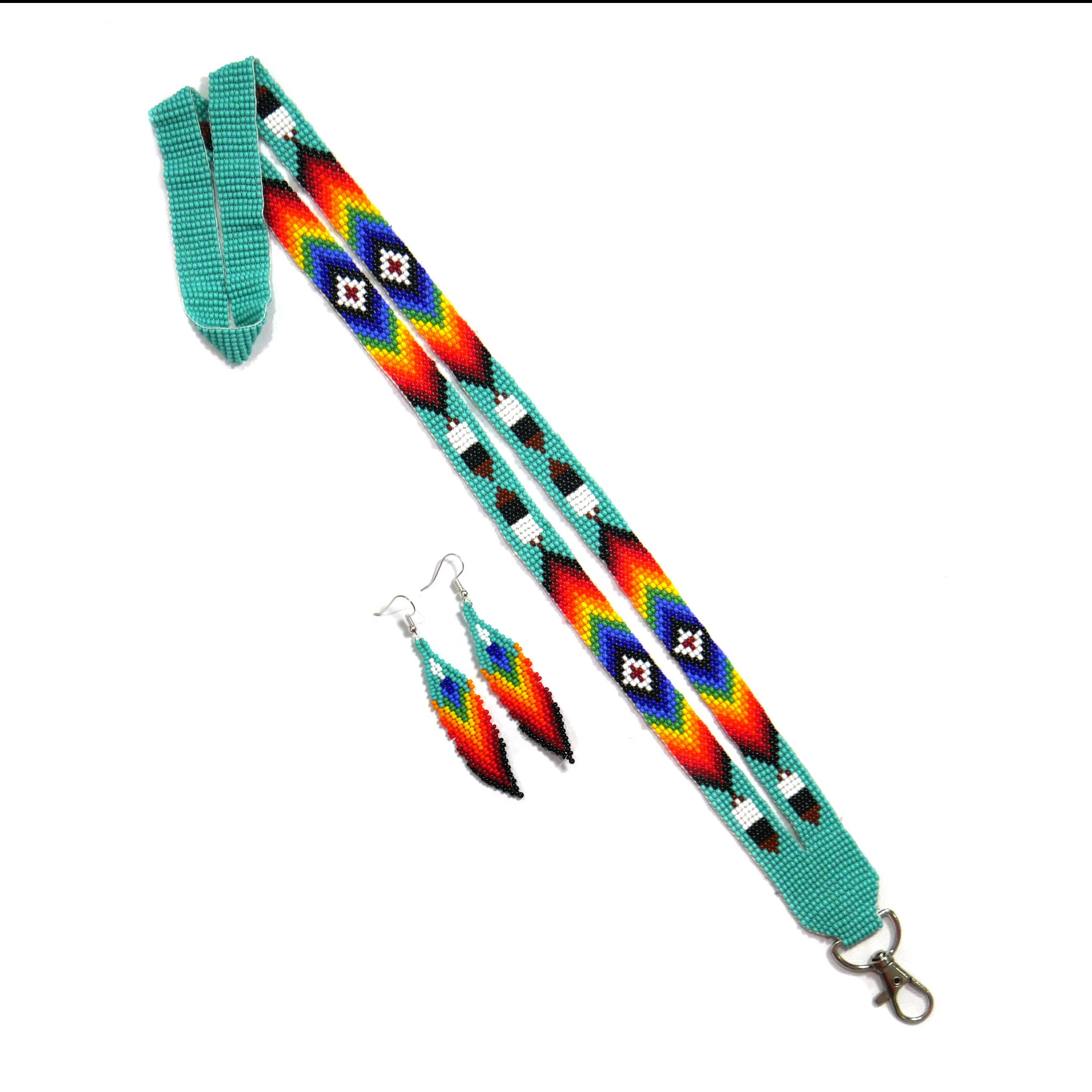 KANGURAH - Wholesale Lanyard - Women's - Beaded Lanyard with Matching Beaded Earrings, ID Card Holder5