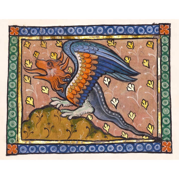 Rock Paper Scissors Wall Art – Engroshandel Kunsttryk – Vintage drage tegning | A Dragon | 13. århundrede fransk-flamsk manuskript | Middelalderlig naturhistorie | Fantasy vægkunst | Gamle beastiary