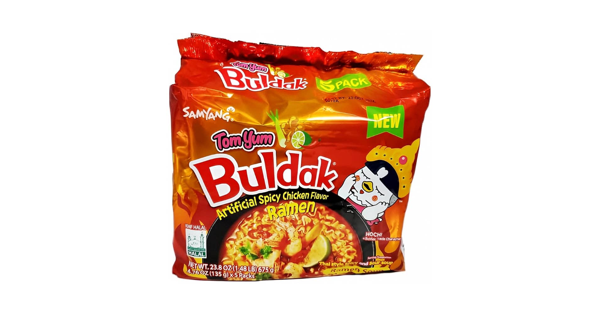 Pops Distro Inc - Vendita all'ingrosso Ramen - Samyang Buldak TomYum Ramen Piccante e Aspro al Pollo (135g) (Corea) confezione da 50