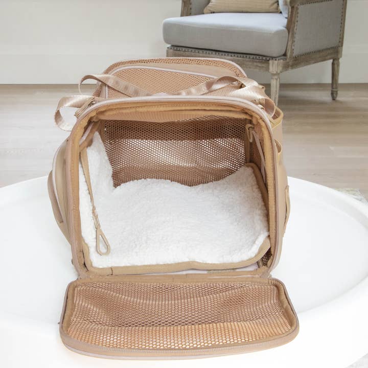 Tan Airline Approved Travel Pet Carrier for wholesale on Faire2