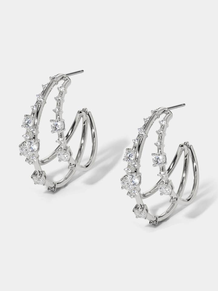 EVERLEIGH MULTI C HOOP EARRINGS for wholesale by NADRI