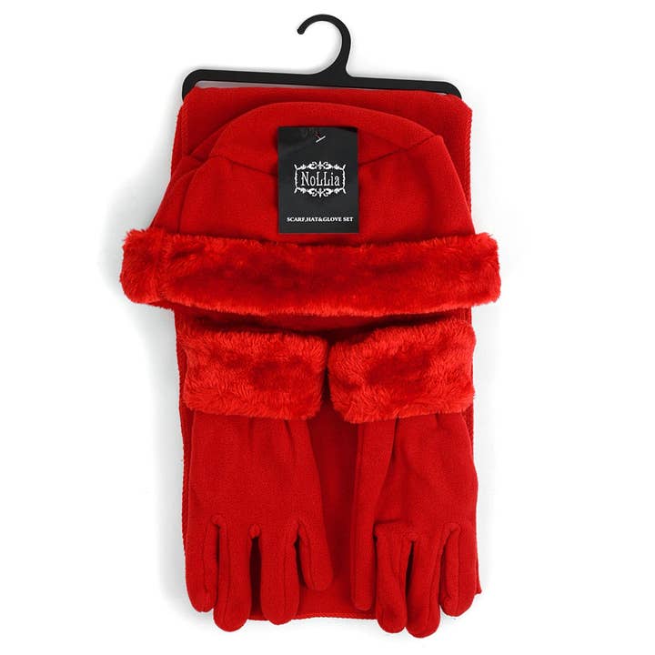 Selini New York - Wholesale Winter Accessory Set - Women's - Women's Fleece Winter Set - WSET60