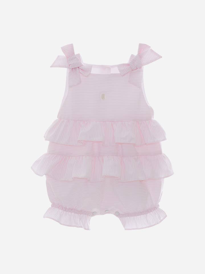 Lyserødstribet sparkedragt for engroshandel hos Patachou