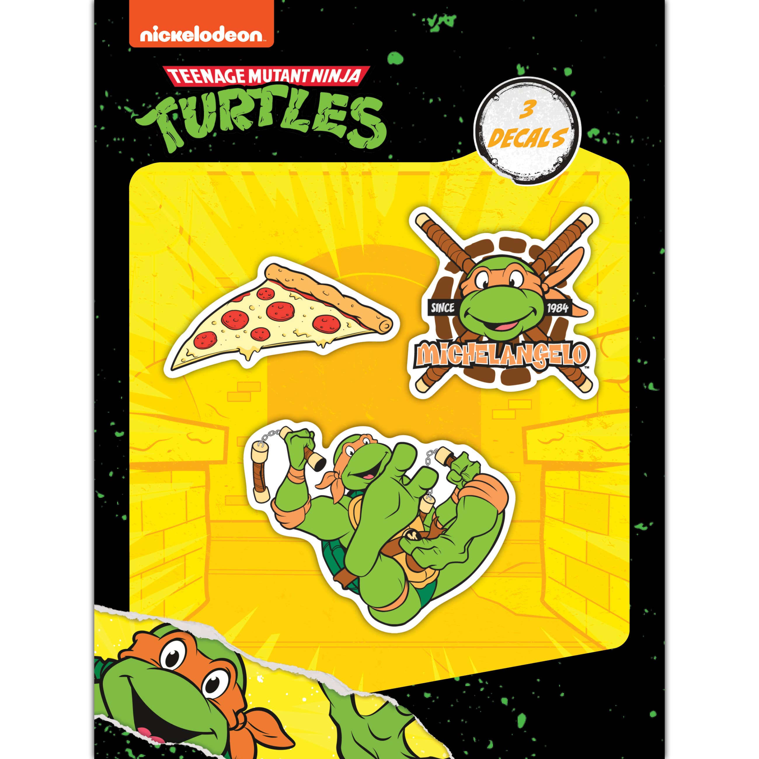 Decalcomania - Wholesale Sticker - Licensed TMNT Michelangelo Turtles Car Stickers Decals0