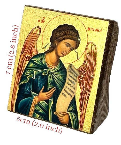 The Art of the Icon - Wholesale Religious Card - Archangel Michael Silk Screen Icon Freestanding1