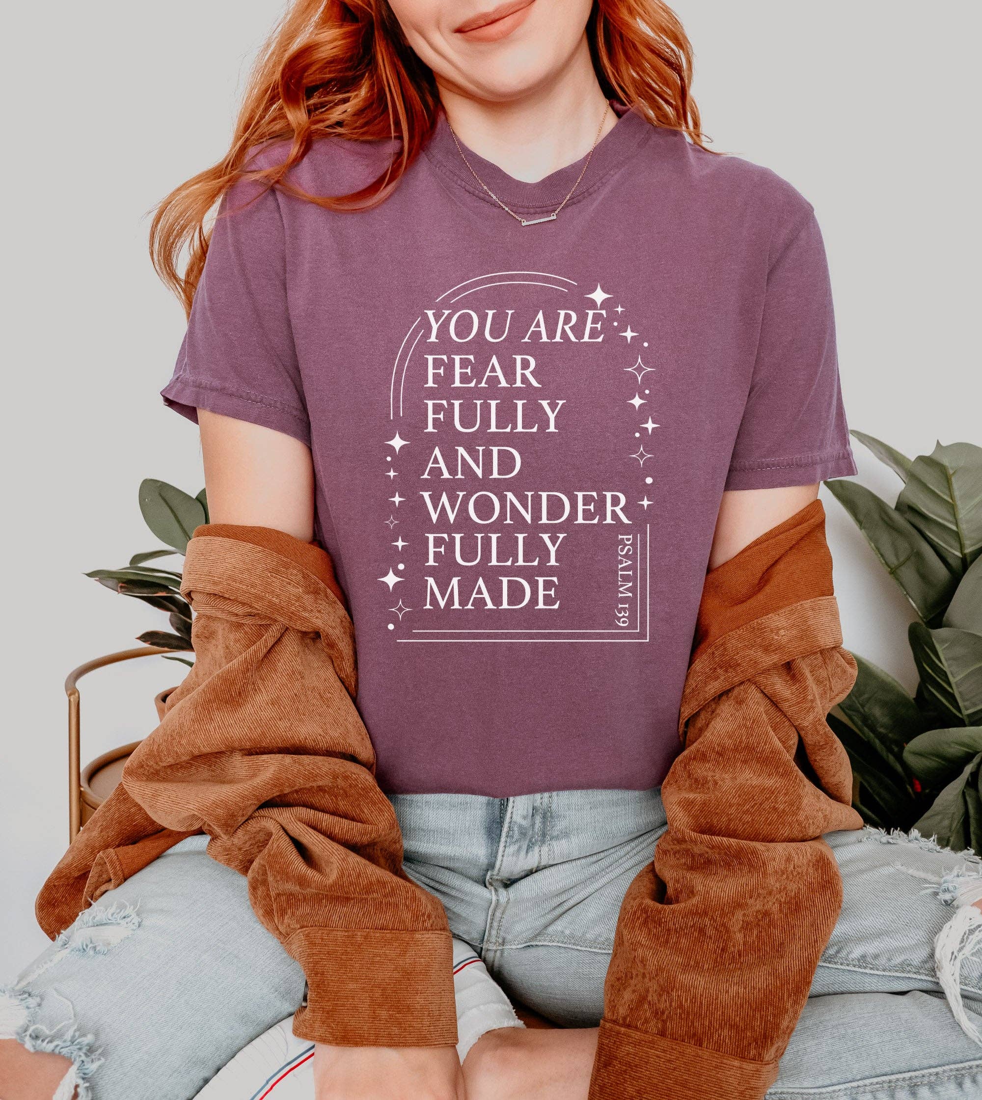 Dwell Apparel - Wholesale Screen Printed T-Shirt - Women's - YOU ARE FEARFULLY AND WONDERFULLY MADE UNISEX TEE1