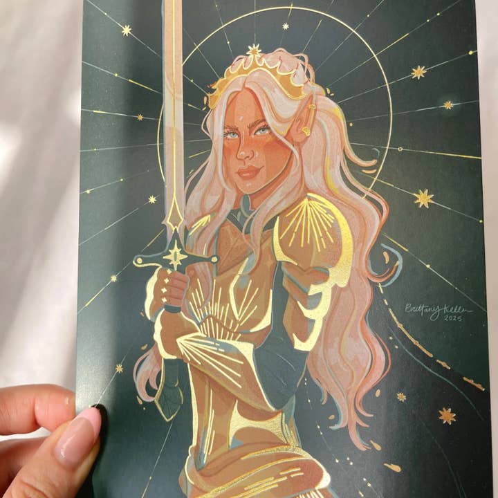 Brittany Keller Art - Wholesale Art Print - Aelin Gold Foil Print