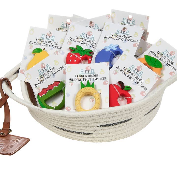 Fruit Teethers Basket Prepack for wholesale by London Bridge & Maison Chic