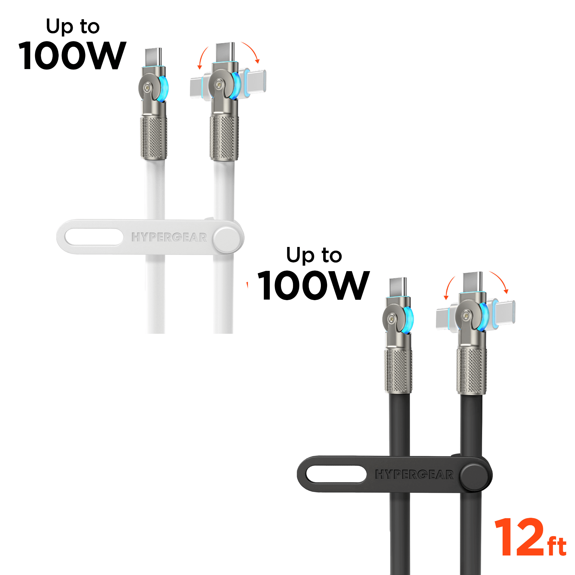 JupiterGear Home – wholesale Charging cable – HyperGear Chunky180° USB-C to USB-C Fast Charge Cable 12ft20