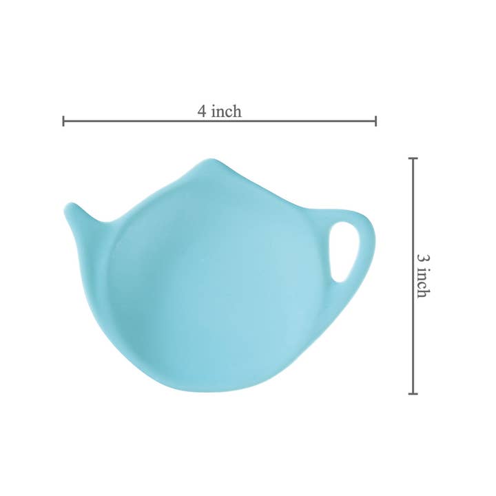 Supreme Housewares - Vente Passoires à thé/infuseurs - Porte-sachets de thé en mélamine turquoise, 4 pièces3