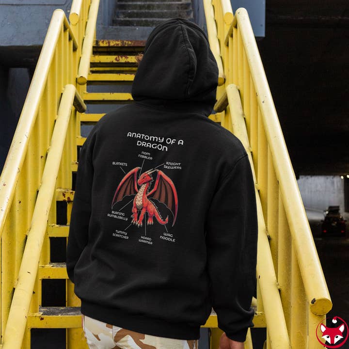Dragon Red - Sudadera con capucha para venta al por mayor de Artworktee