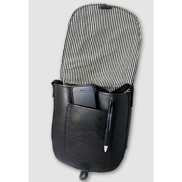 Ganesh Himal Trading - Wholesale Crossbody Bag - Women's - Recycled Rubber Crossbody Bag - Rubber Toggle Closure3