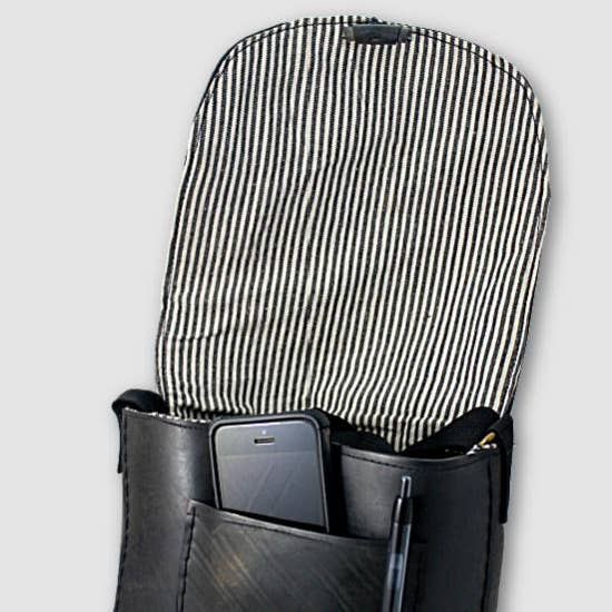 Ganesh Himal Trading - Wholesale Crossbody Bag - Women's - Handcrafted Recycled Rubber Crossbody Bag w Removable Strap5