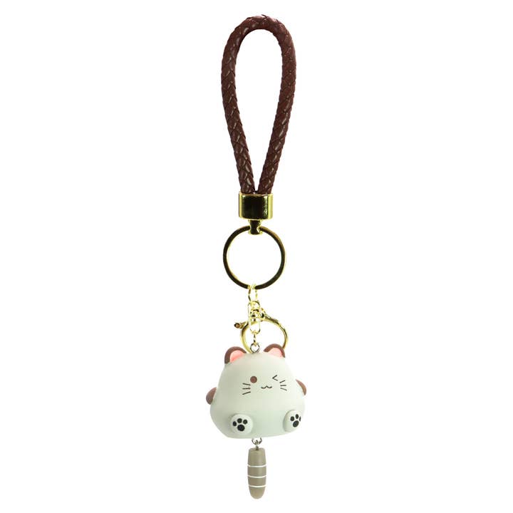 Assorted Chubby Kitty Cat Matte 3d Resin Key Ring for wholesale on Faire6