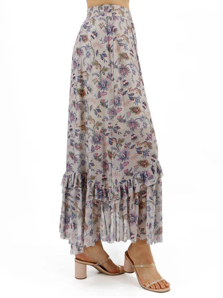 Mesh Floral Maxi Skirt for wholesale on Faire5