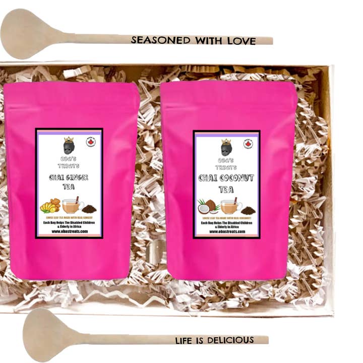 Kit de autocuidado: Juego de té y colección de 2 cucharas positivas para venta al por mayor de Maqoba